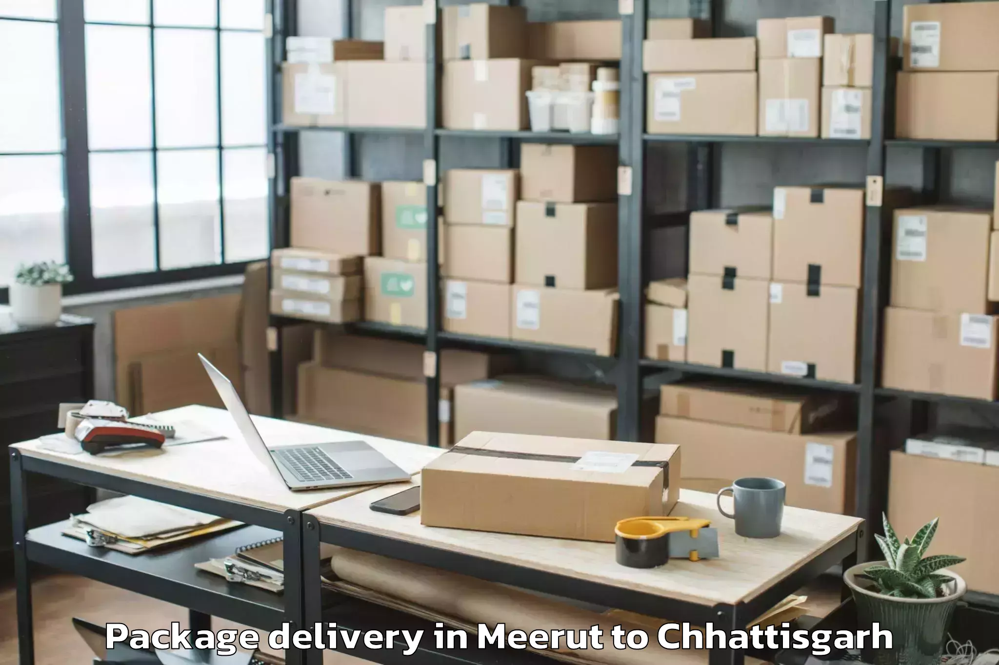 Hassle-Free Meerut to Chhindgarh Package Delivery